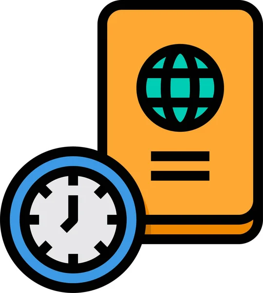 Zeitmanagement Pass Symbol — Stockvektor