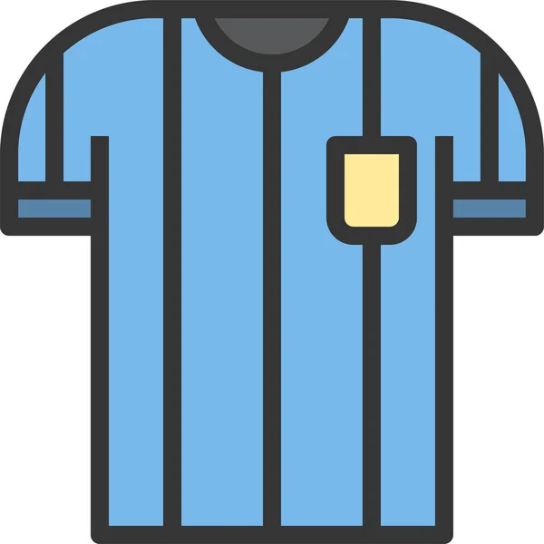 Referee Shirt Sport Icon Filled Outline Style — Stock Vector