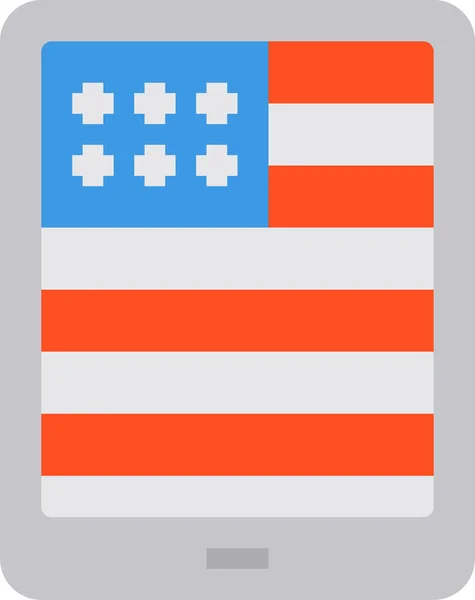 Bağımsızlık Günü Kategorisinde Tablet Amerika Bağımsızlık Simgesi — Stok Vektör