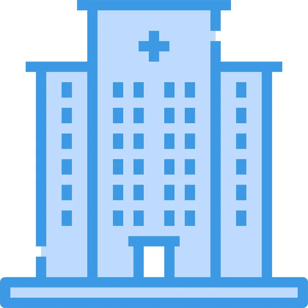 Hospital Ícone Tratamento Edifício — Vetor de Stock