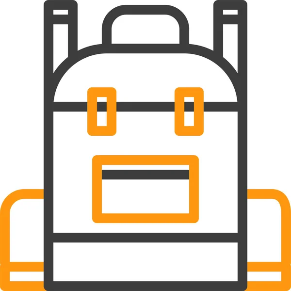Bagpack Holiday Travel Icon Outline Style — Stock Vector