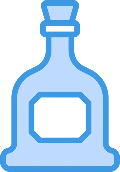 Bottle Beverage Glass Icon — Stock Vector