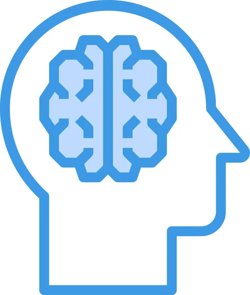 Educación Cerebral Icono Salud — Vector de stock