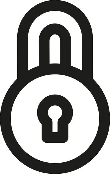 Ecommerce Lock Padlock Icon Outline Style — Stock Vector