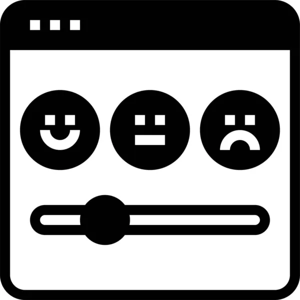 Ikona Oceny Zwrotnej Emoji — Wektor stockowy