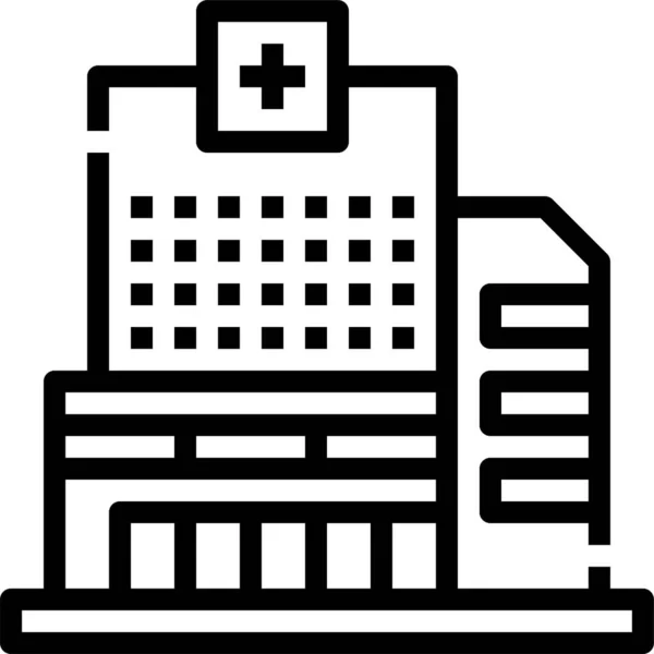 Hospital Medical Center Icon — Stock Vector