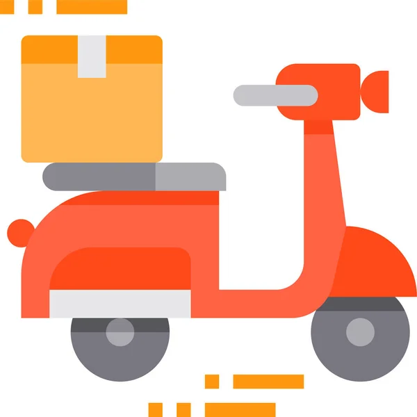 Lieferung Motorroller Symbol Versand Lieferung Und Erfüllung Kategorie — Stockvektor