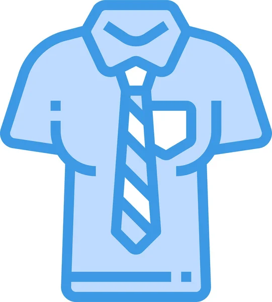 Košile Oblečení Tshirt Ikona Stylu Výplně Obrysu — Stockový vektor
