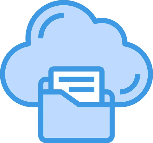 Cloud Folder Data Icon — Stock Vector