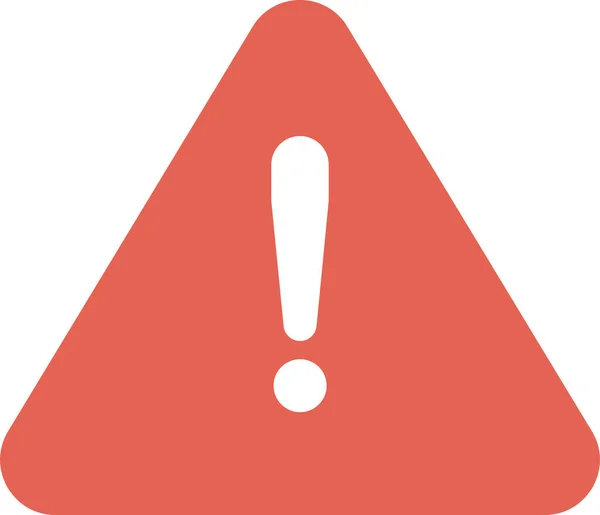 Alert Error Exclamation Icon Flat Style — Stock Vector