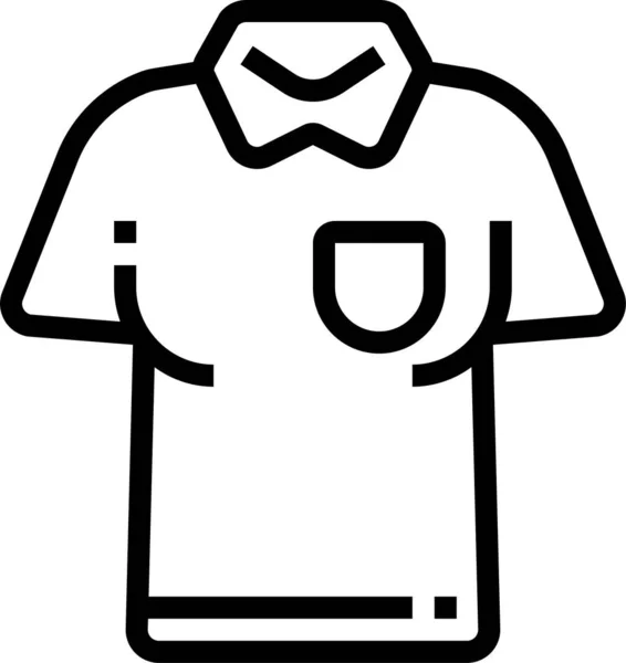 Polo Shirt Clothes Icon — Stock Vector