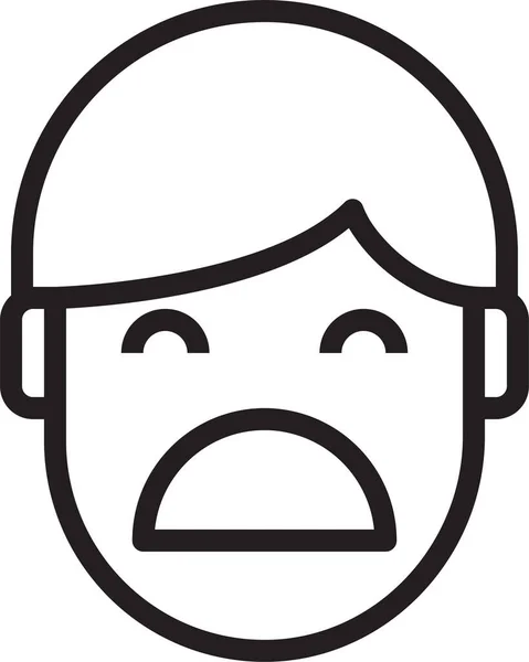 Ícone Face Emoção Avatar Estilo Esboço —  Vetores de Stock