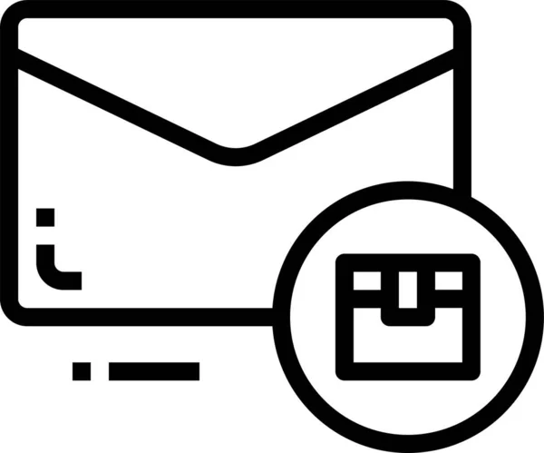 Ikona Dopisu Mailové Obálky Stylu Osnovy — Stockový vektor