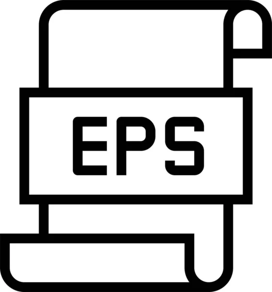 Ein Dokument Eps Symbol Outline Stil — Stockvektor