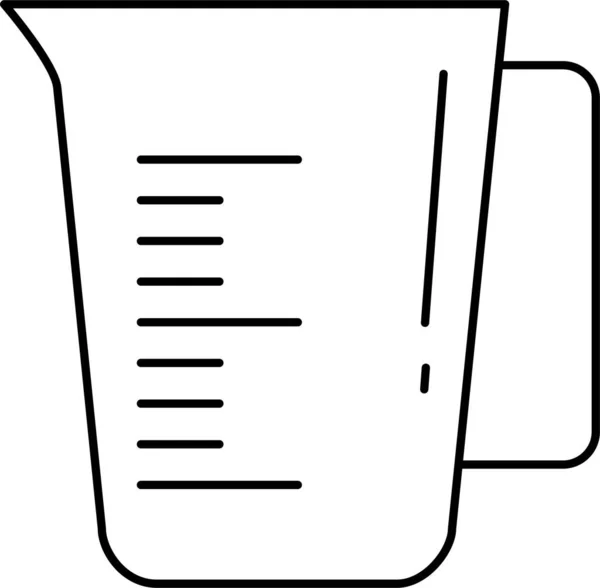 Cup Measuring Beverage Icon Outline Style — Stock Vector