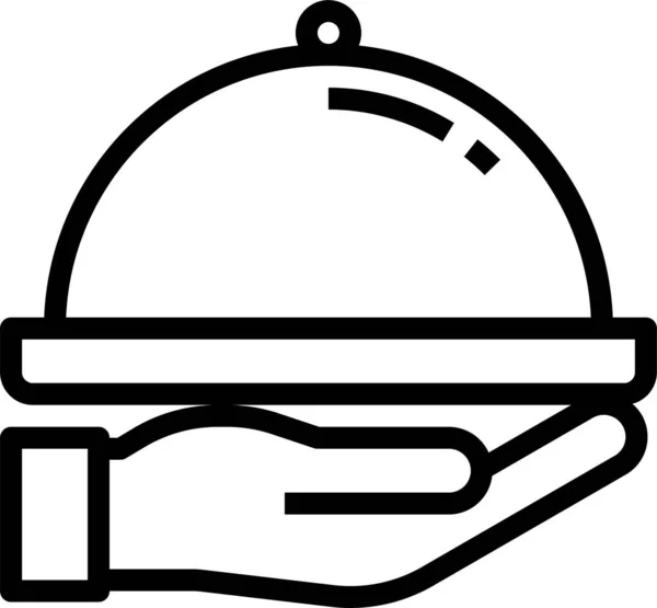 Lieferung Essen Hand Symbol Versand Lieferung Und Erfüllung Kategorie — Stockvektor