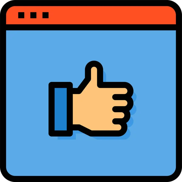 Ícone Mão Feedback Comunicação — Vetor de Stock