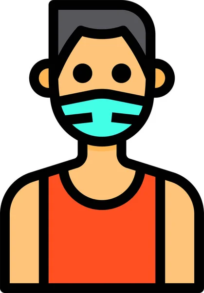 Avatar Man Mask Icon — Stock Vector