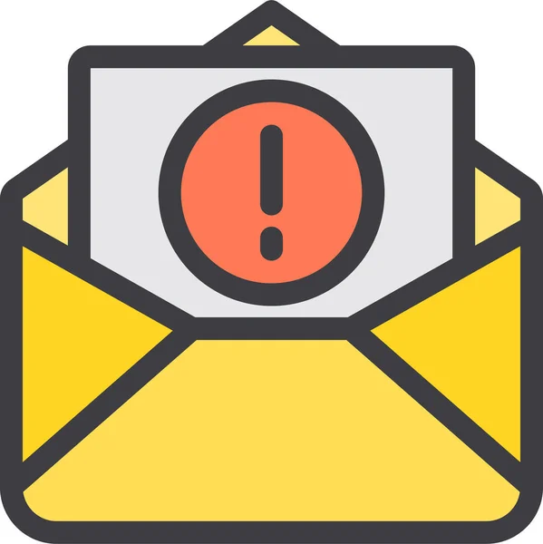 Icono Carta Correo Electrónico Comunicación Estilo Esquema Lleno — Vector de stock
