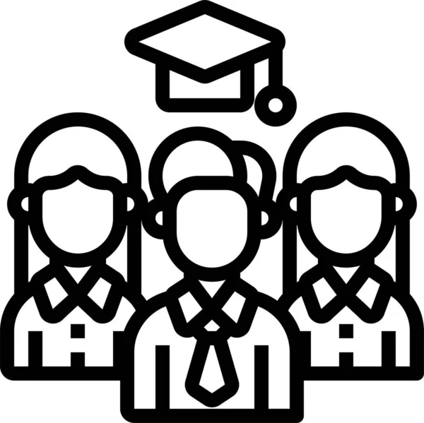 Costo Educación Icono Negocio Estilo Esquema — Vector de stock