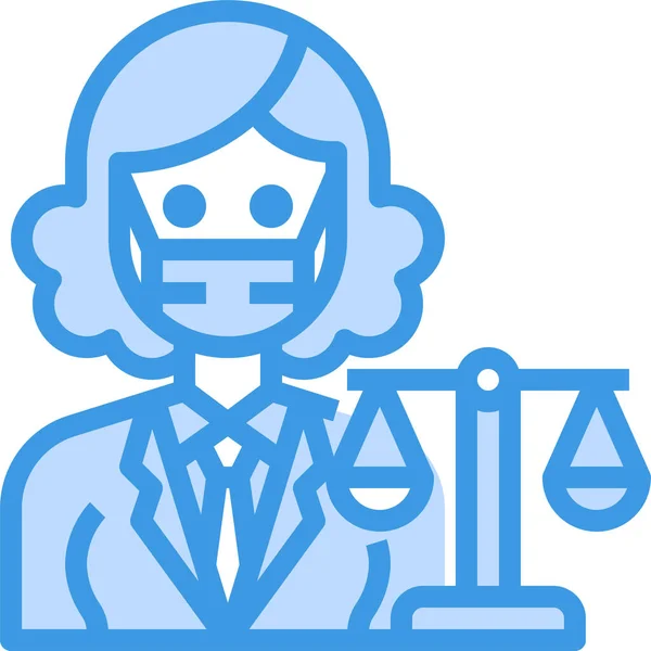 Ügyvéd Avatar Foglalkozás Ikon — Stock Vector