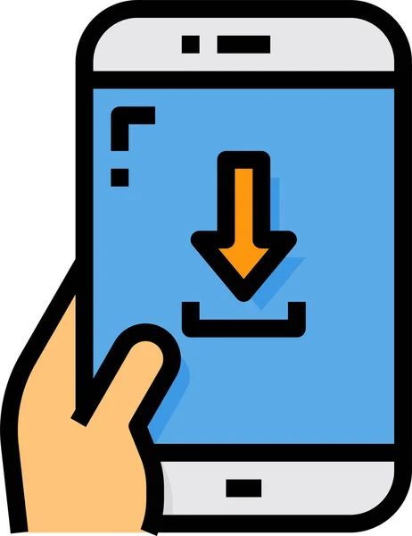 Иконка Скачивания Приложения — стоковый вектор