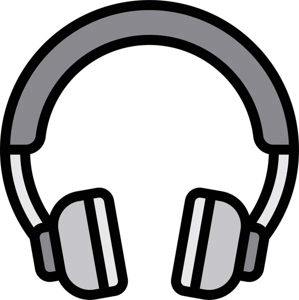 Ikona Urządzenia Gadżet Słuchawkowy Stylu Wypełniony Zarys — Wektor stockowy