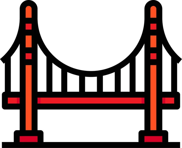 Symbol Der Goldenen Torbrücke — Stockvektor