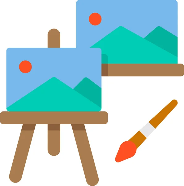 Pintura Marco Pintura Icono — Vector de stock