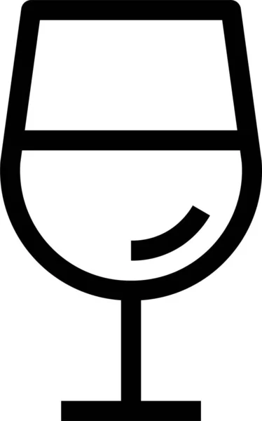 Ποτό Ποτήρι Εικονίδιο Ποτό Στο Περίγραμμα Στυλ — Διανυσματικό Αρχείο