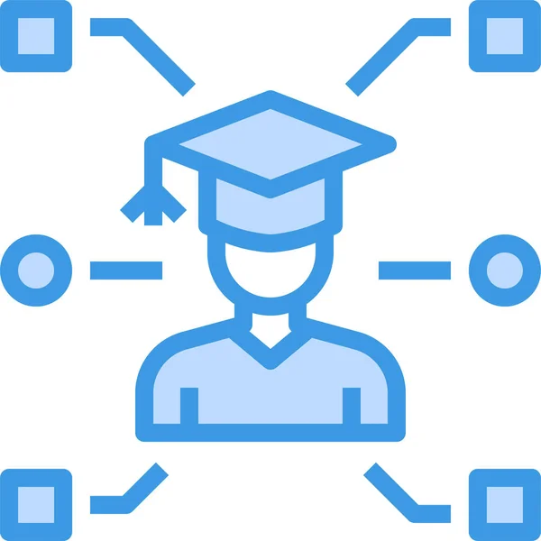 Enseignement Apprentissage Multi Icônes Dans Style Contours Remplis — Image vectorielle