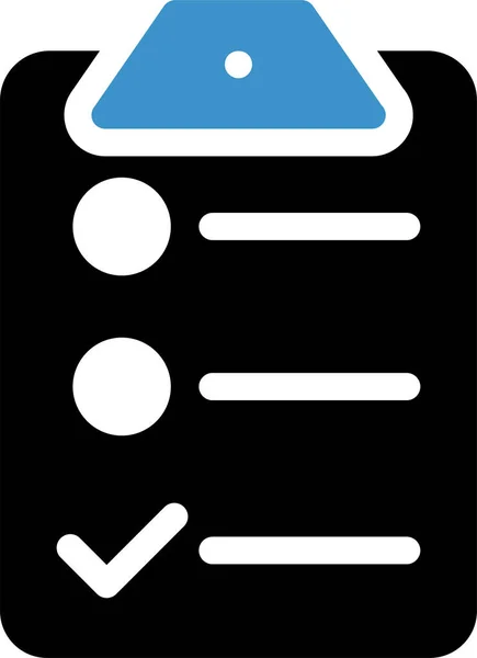 Check List Tick Icon Flat Style — Stock Vector
