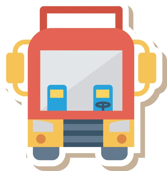 Auto Bus Passenger Icon Flat Style — Stock Vector