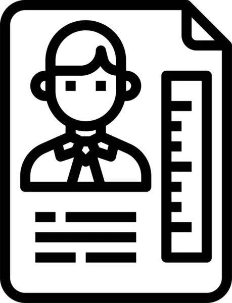 Applicazione Curriculum Icona Carta Nella Categoria Business Management — Vettoriale Stock