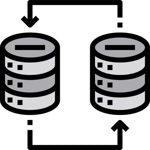 Icono Almacenamiento Del Servidor Datos — Vector de stock