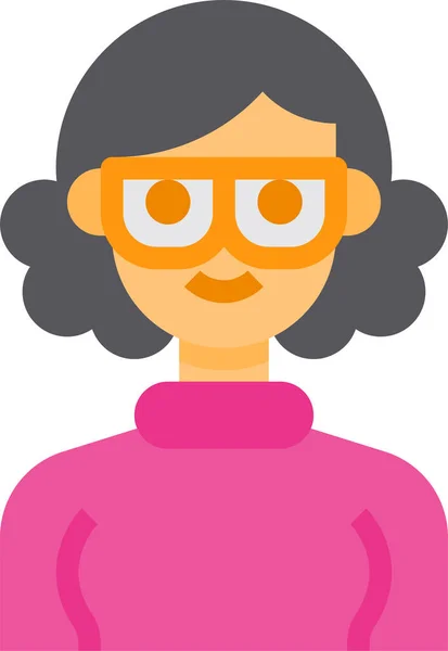 Avatar Educación Gafas Icono — Archivo Imágenes Vectoriales