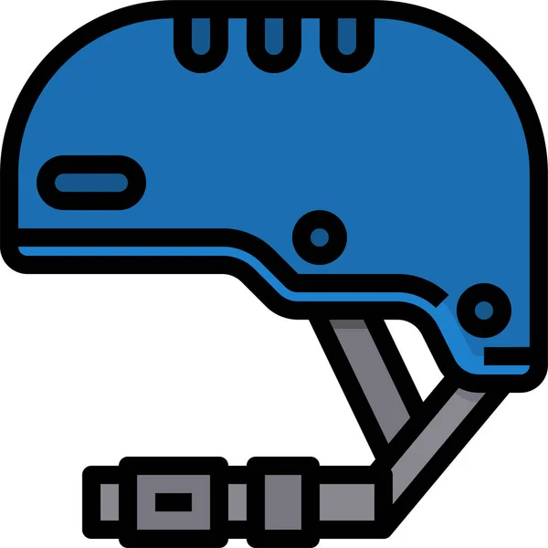 Helmet Skateboard Safety Icon — Stock Vector