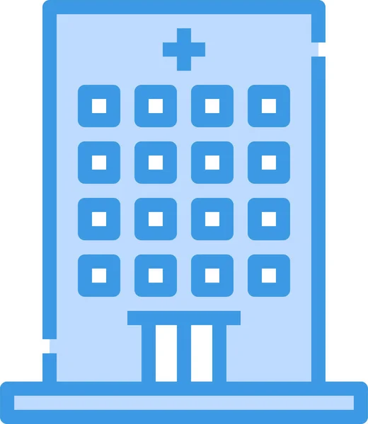 Edificio Del Hospital Icono Salud — Vector de stock