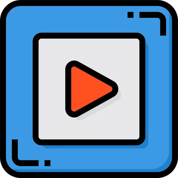 Reproducción Vídeo Icono Audio — Vector de stock