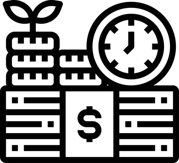 Efectivo Icono Dinero — Vector de stock