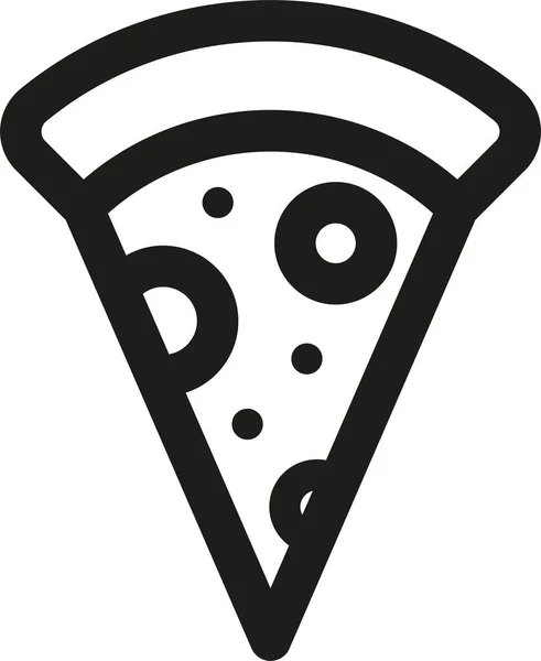 Ícone Pizza Fast Food Estilo Esboço — Vetor de Stock