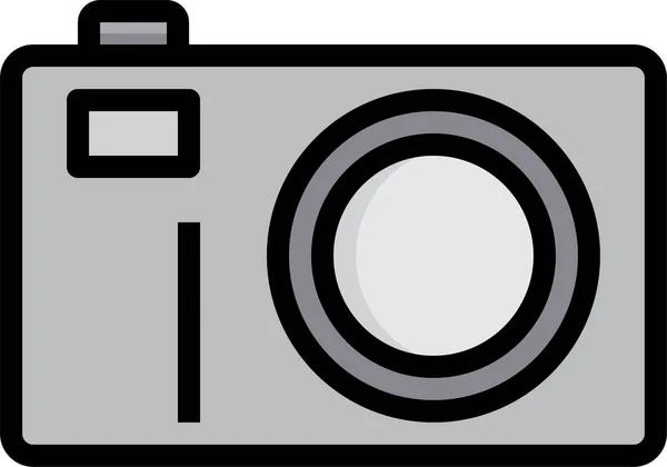填充轮廓风格的相机媒体电影图标 — 图库矢量图片