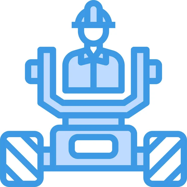 Ikona Robota Robota Inżyniera — Wektor stockowy