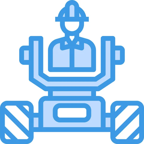 Ingeniero Robot Icono Robótico — Vector de stock