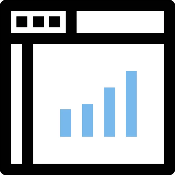 Icona Dell Interfaccia Elaborazione Del Browser Stile Contorno — Vettoriale Stock
