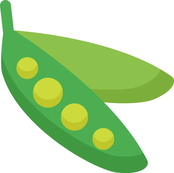 Peas Food Healthy Icon Flat Style — Stock Vector