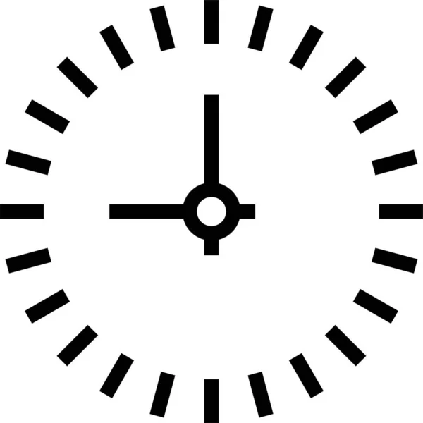 Icono Del Reloj Del Negocio Alarma Estilo Esquema — Vector de stock