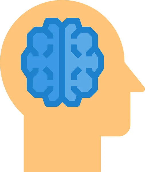 Educación Cerebral Icono Salud — Vector de stock