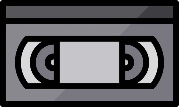 Иконка Мультимедийной Ретро Ленты Категории Электронные Устройства Приборы — стоковый вектор