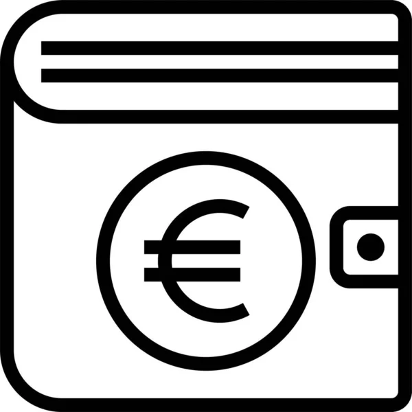Business Euro Finans Ikon Business Management Kategori — Stock vektor